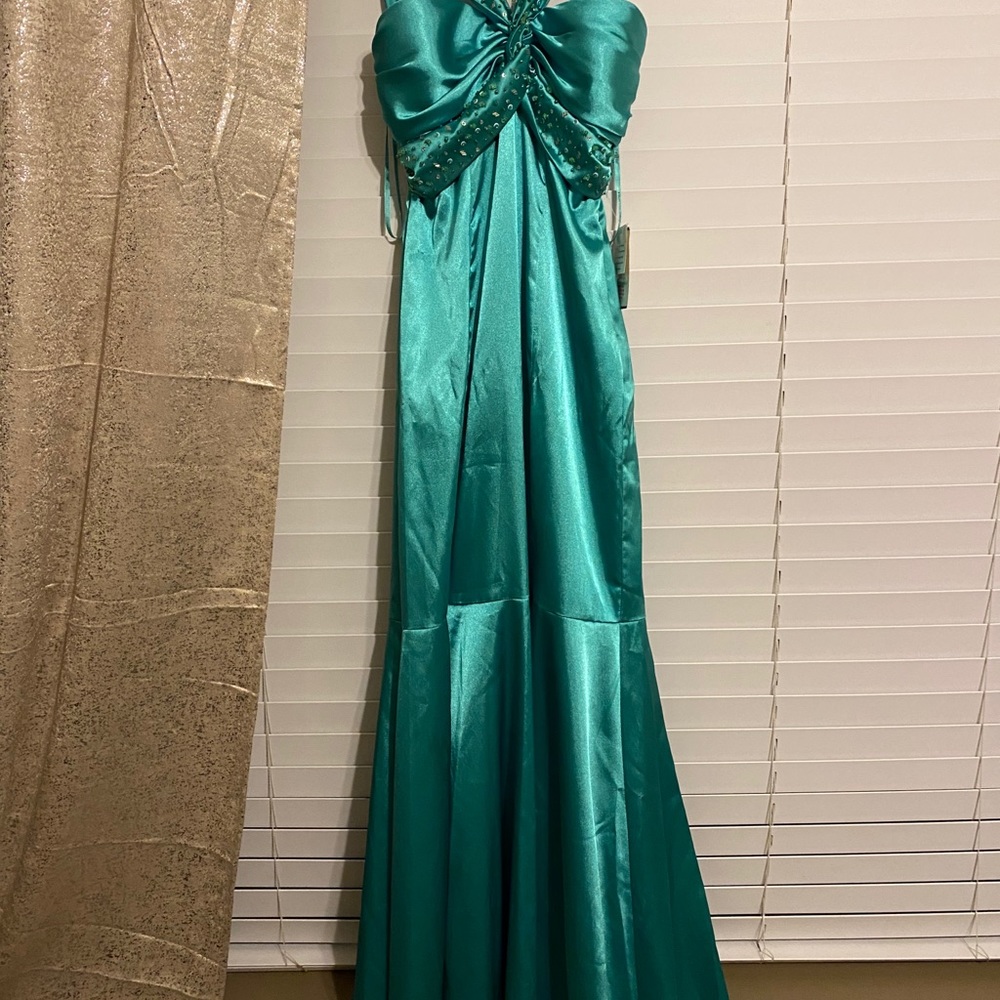 Gorgeous teal dress!